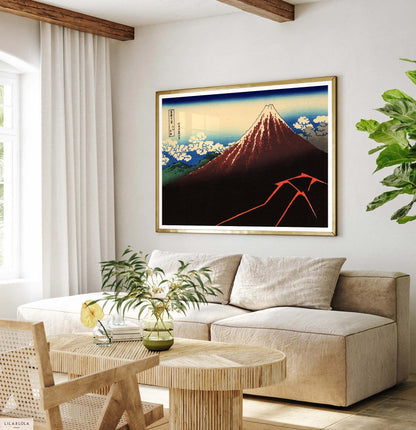 Thunderstorm Beneath the Summit – Katsushika Hokusai
