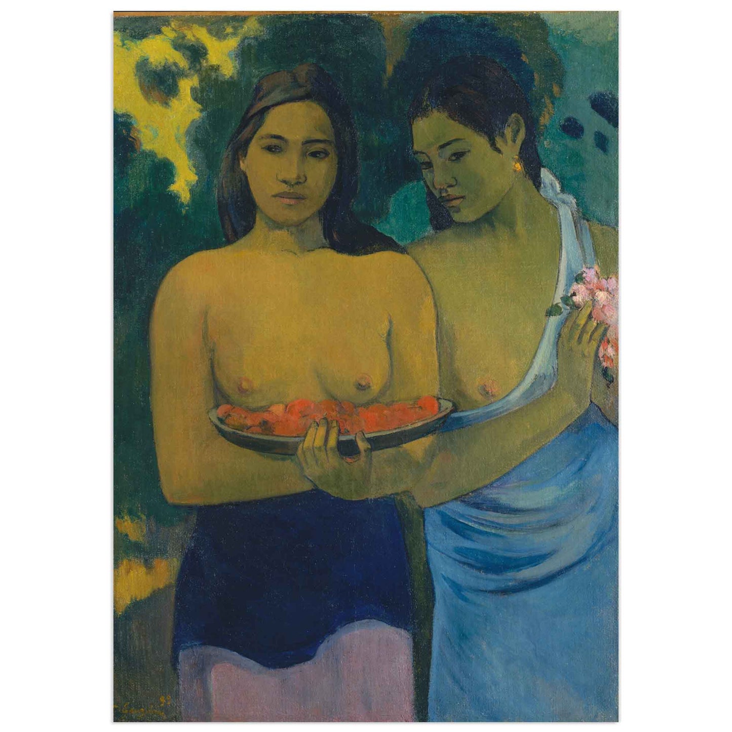 Affiche Paul Gauguin - Deux tahitiennes