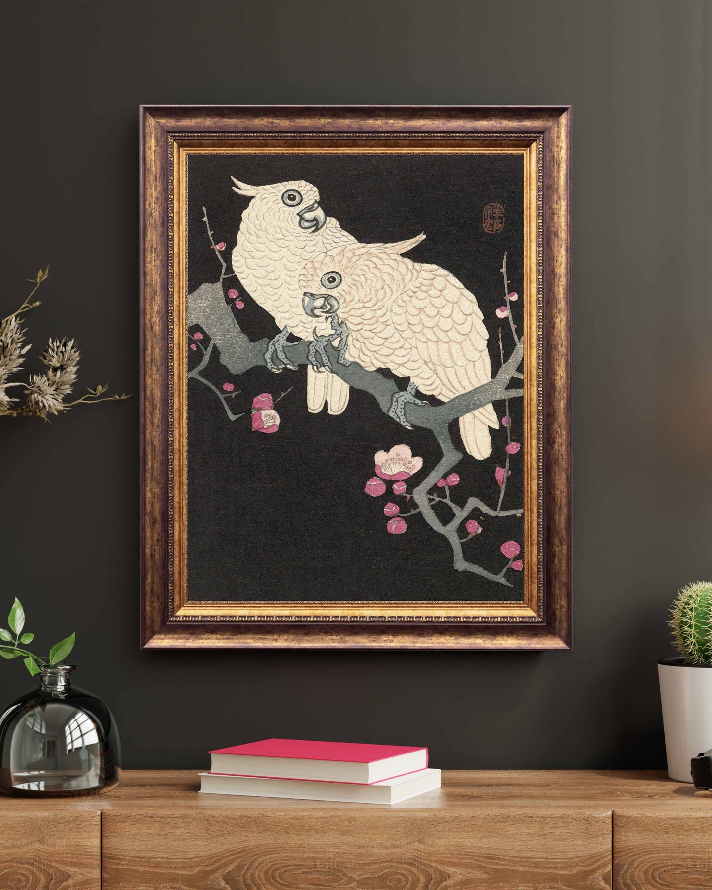 Deux Cacatoès et Fleurs de Prunier – Ohara Koson