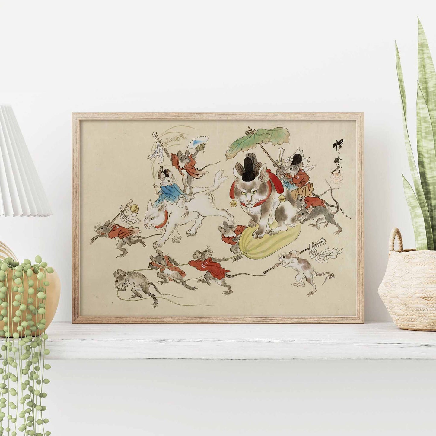 Procession Shinto Burlesque – Chats et Rats Fantaisistes de Kawanabe Kyōsai