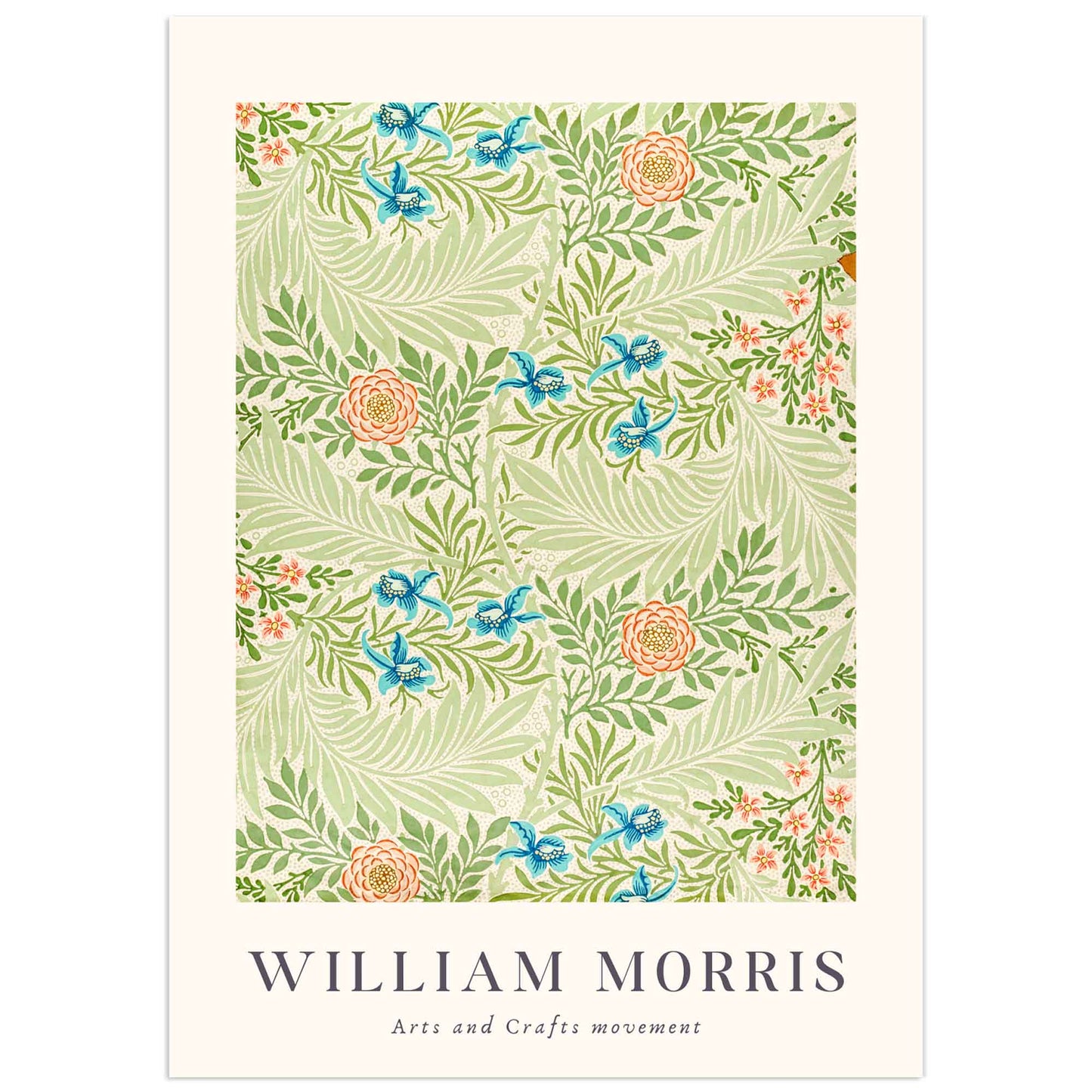 Affiche William Morris - Motif pied d'alouette