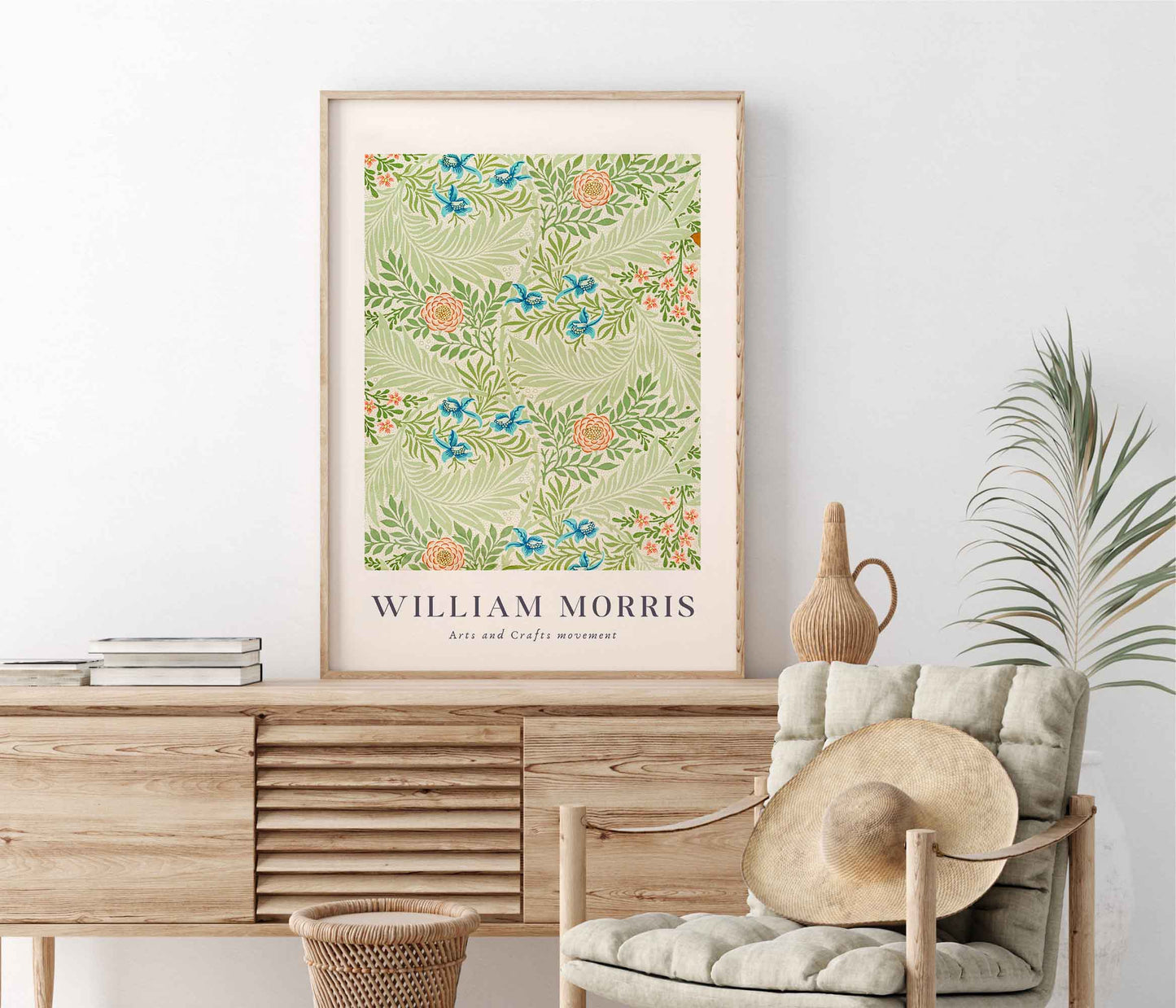 Affiche William Morris - Motif pied d'alouette