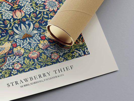 Affiche William Morris – Strawberry Thief (1883) | Motif Arts & Crafts