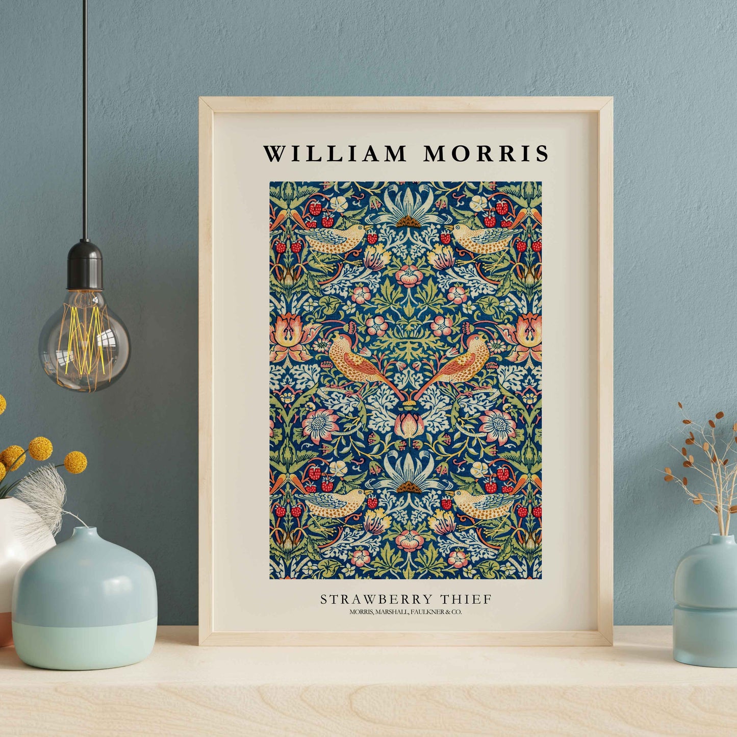 Affiche William Morris – Strawberry Thief (1883) | Motif Arts & Crafts