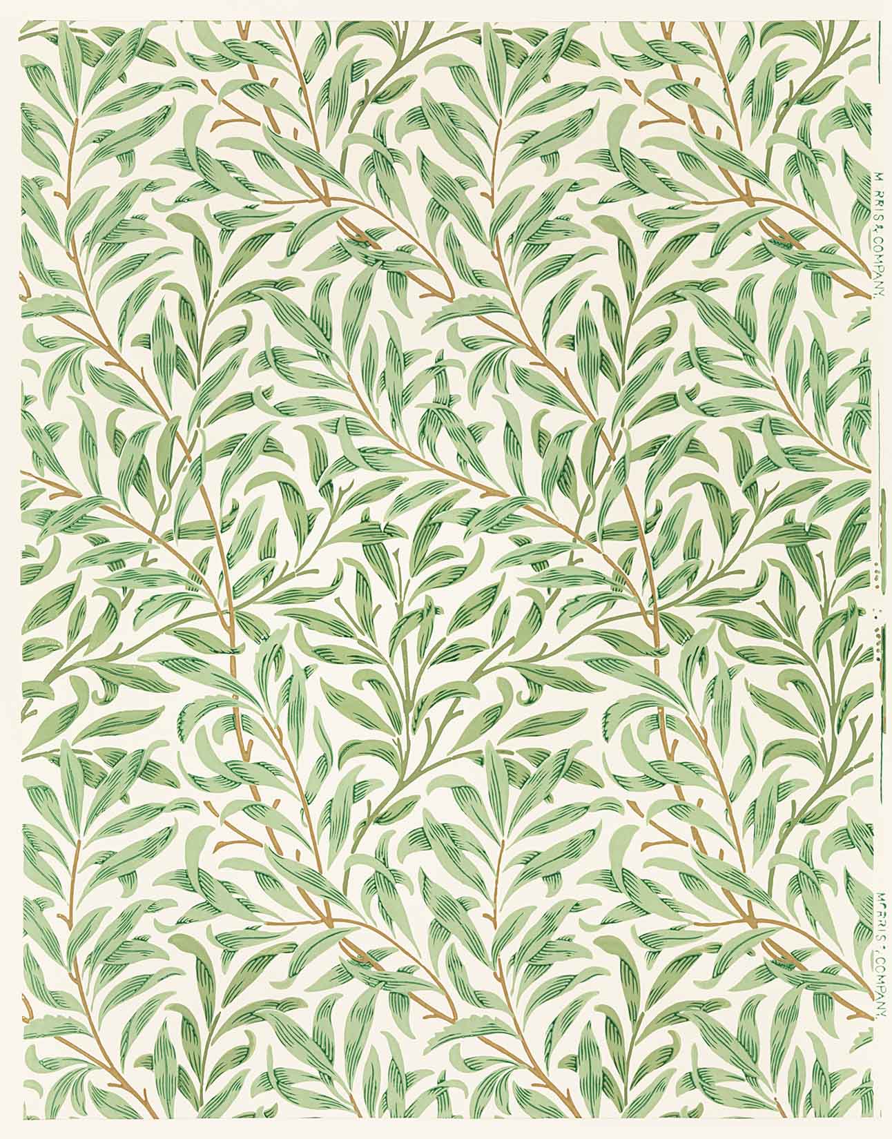 Free William Morris art papers to print