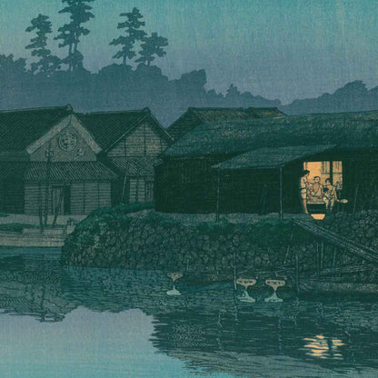 Village de pêcheurs, Arai, Enshu — Kawase Hasui