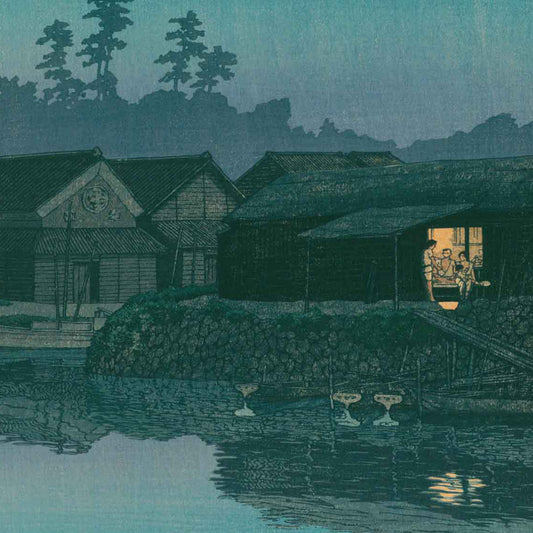 Village de pêcheurs, Arai, Enshu — Kawase Hasui