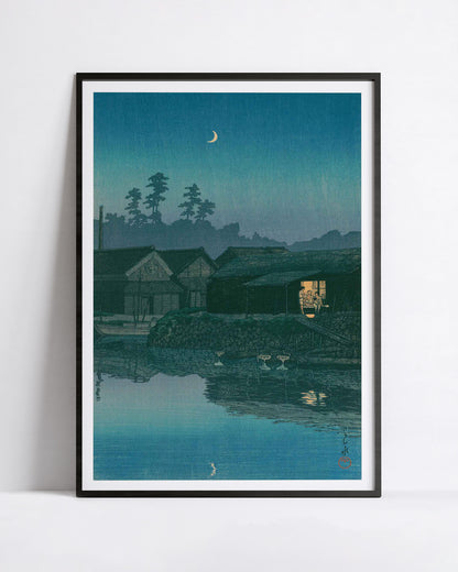 Village de pêcheurs, Arai, Enshu — Kawase Hasui
