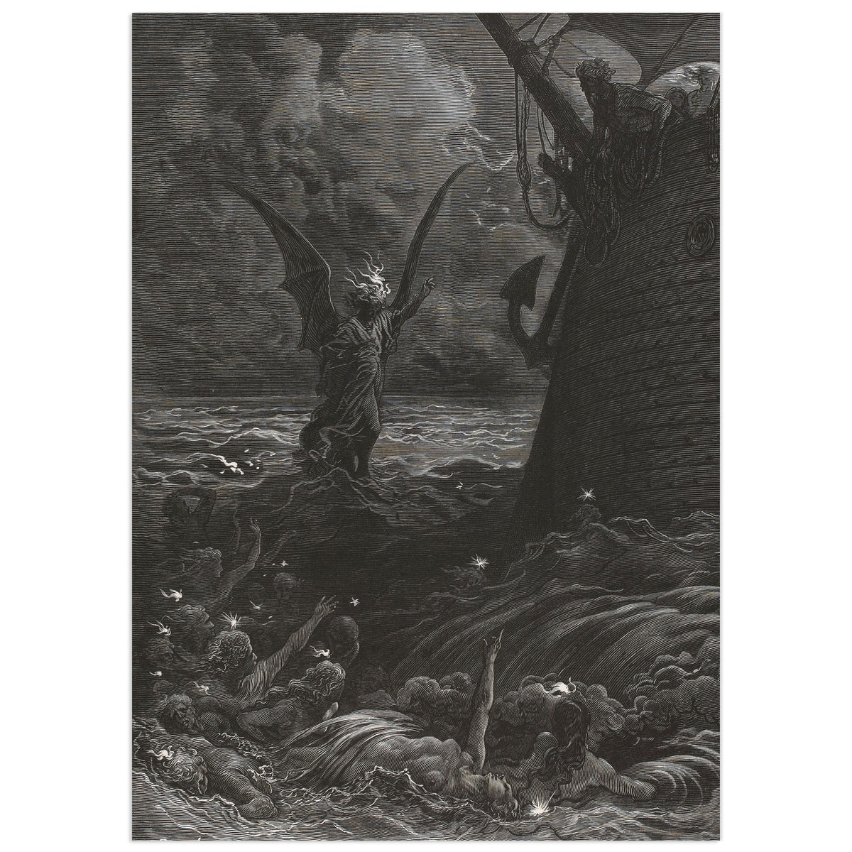 The Death-Fires Danced at Night — Gustave Doré (The Rime of the Ancient Mariner)