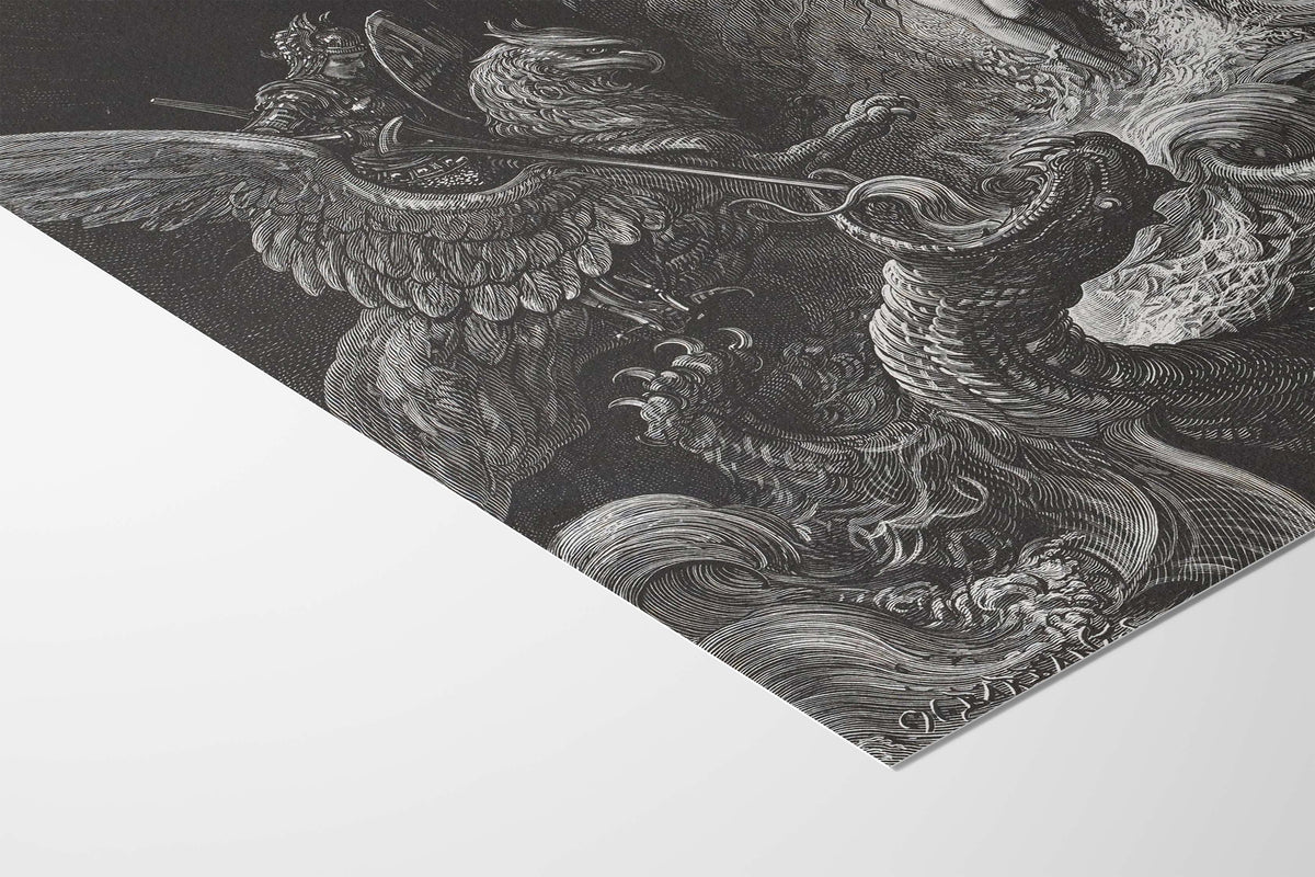 Roger combattant le monstre marin — Gustave Doré (Roland furieux)
