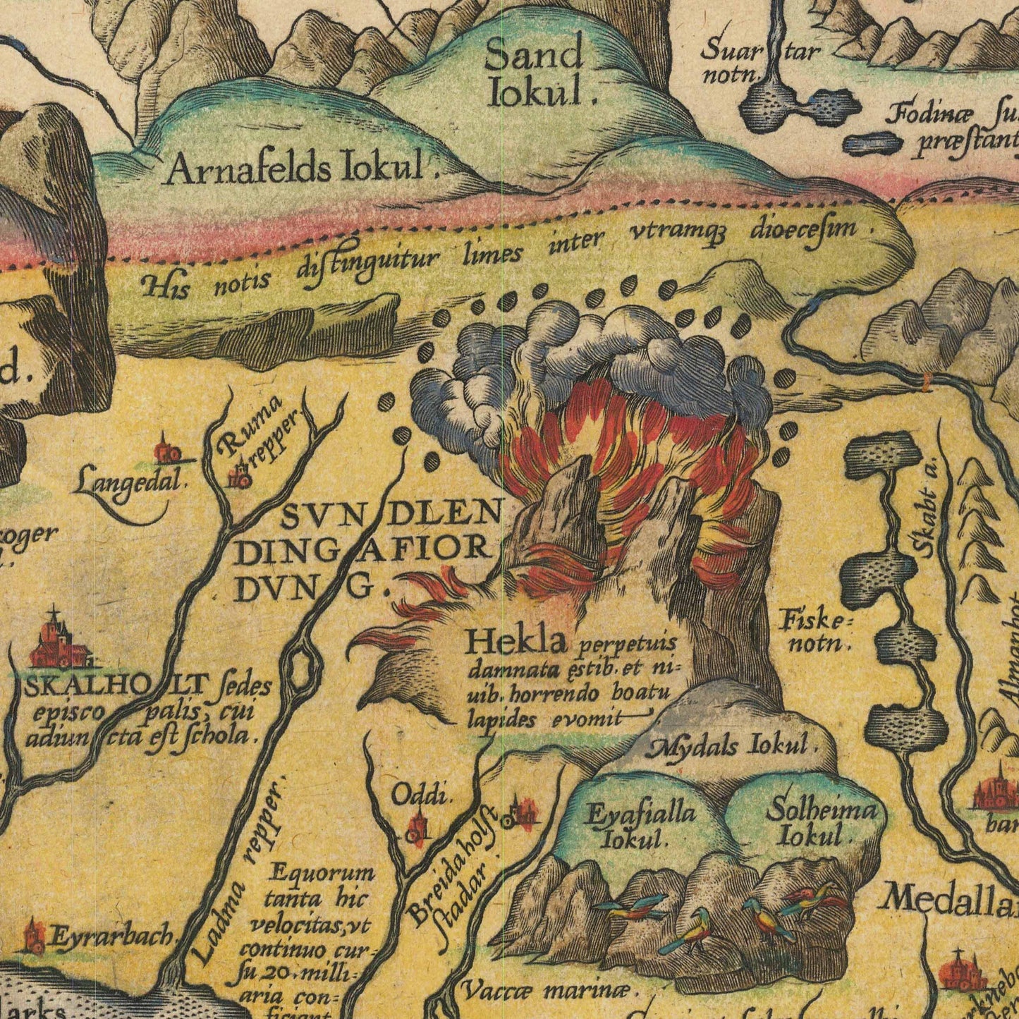 Carte des monstres marins d'Islande