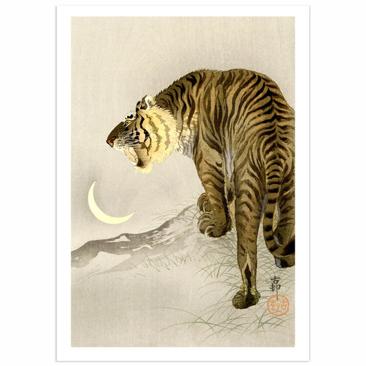 Roaring tiger Poster - Ohara Koson