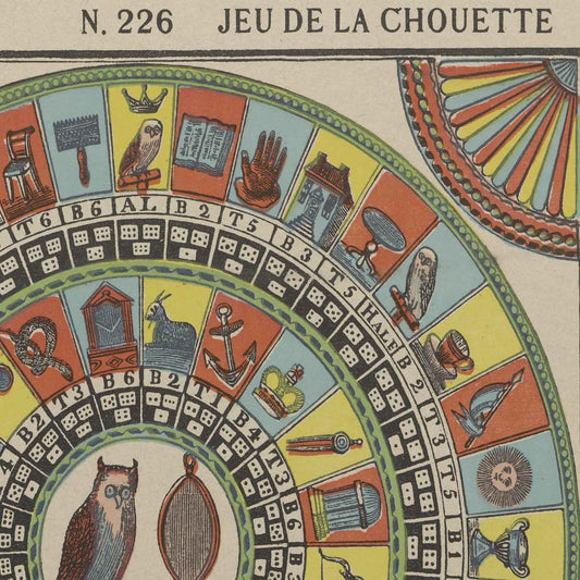 Jeu du Hibou - jeu de société vintage téléchargeable gratuitement