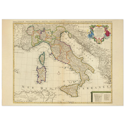 Detailed map of Italy