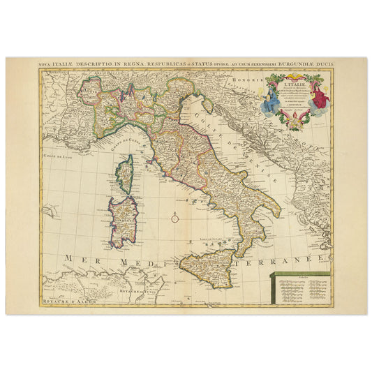 Carte détaillée de l'Italie