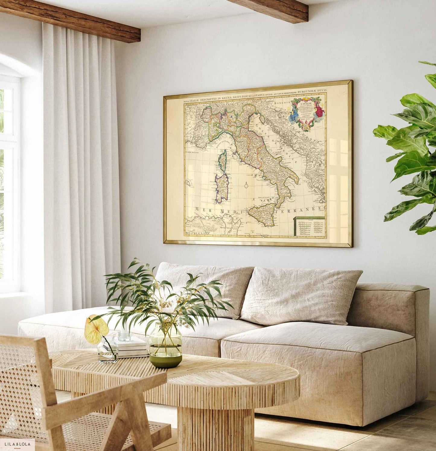 Detailed map of Italy