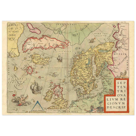 Ortelius' Map of the North Atlantic