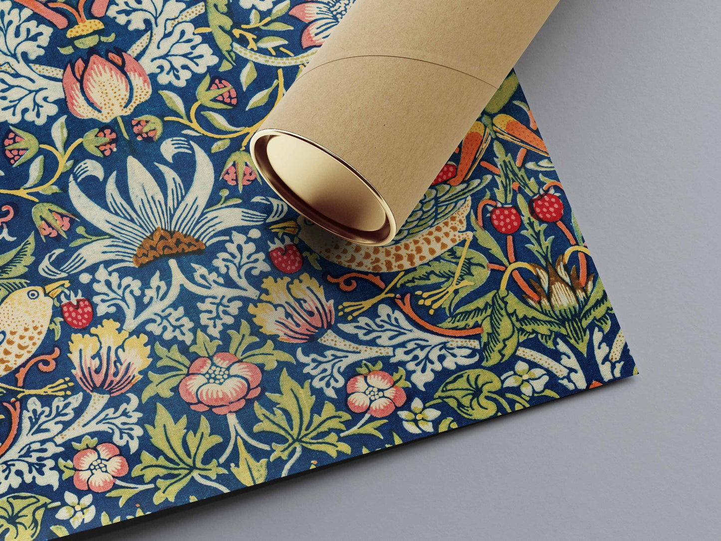 William Morris Poster – Strawberry Thief (1883) | Text-Free Pattern – Arts & Crafts