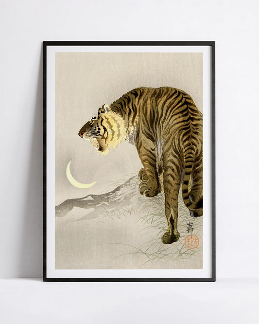Roaring tiger Poster - Ohara Koson