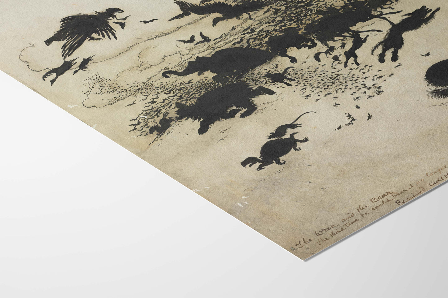 The Wren and the Bear – Affiche Arthur Rackham