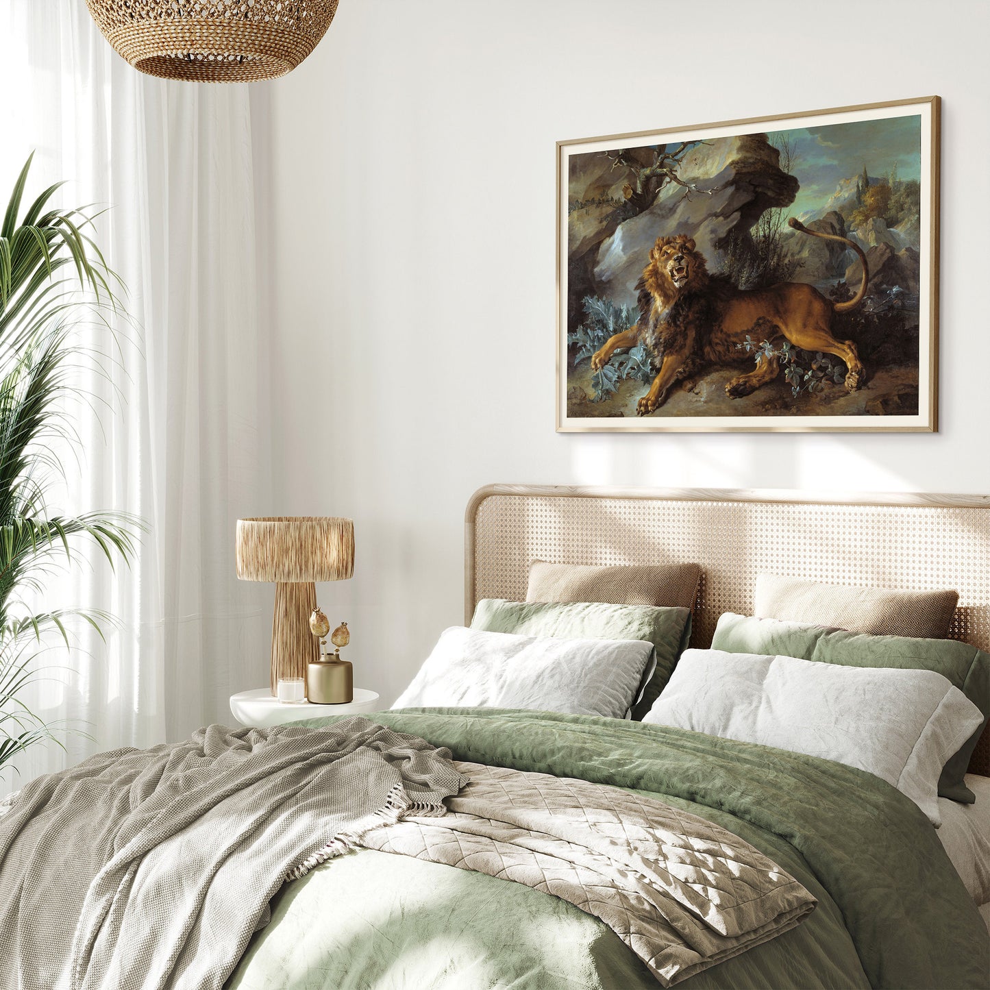 Affiche Jean-Baptiste Oudry "Le Lion et la mouche"