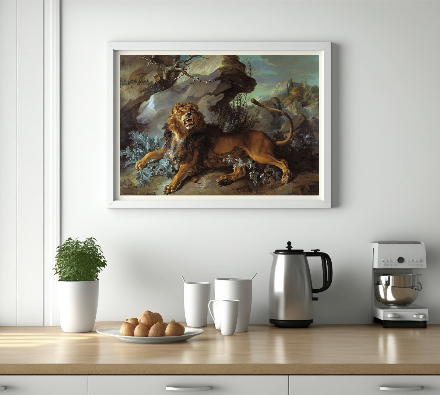 Affiche Jean-Baptiste Oudry "Le Lion et la mouche"