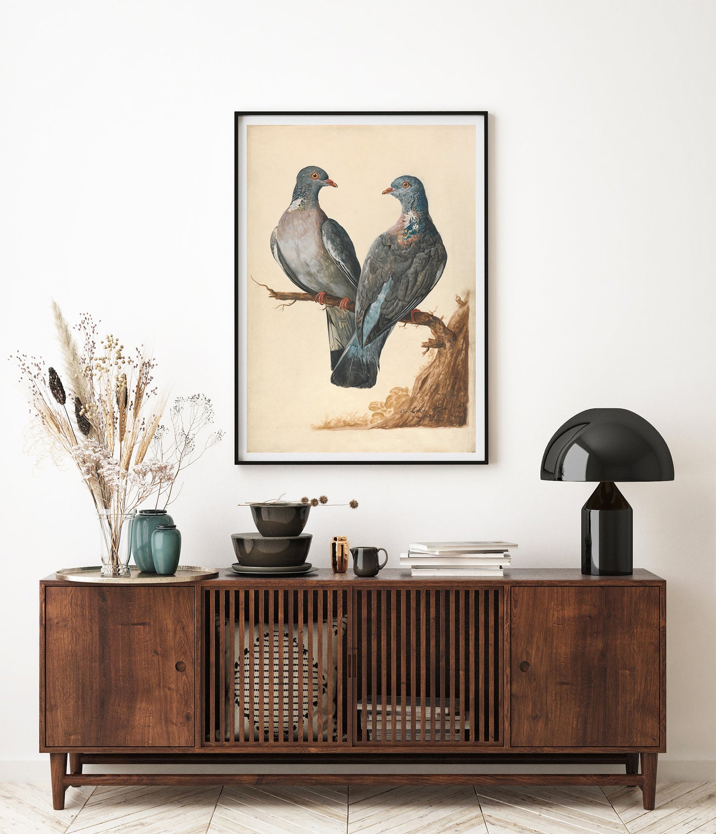 Affiche Charles Collins "Pigeons Ramiers"